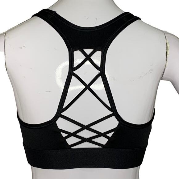 VS Victoria Sport The Player Sport Bra Racerback Black Size S Strappy Back - Picture 4 of 11